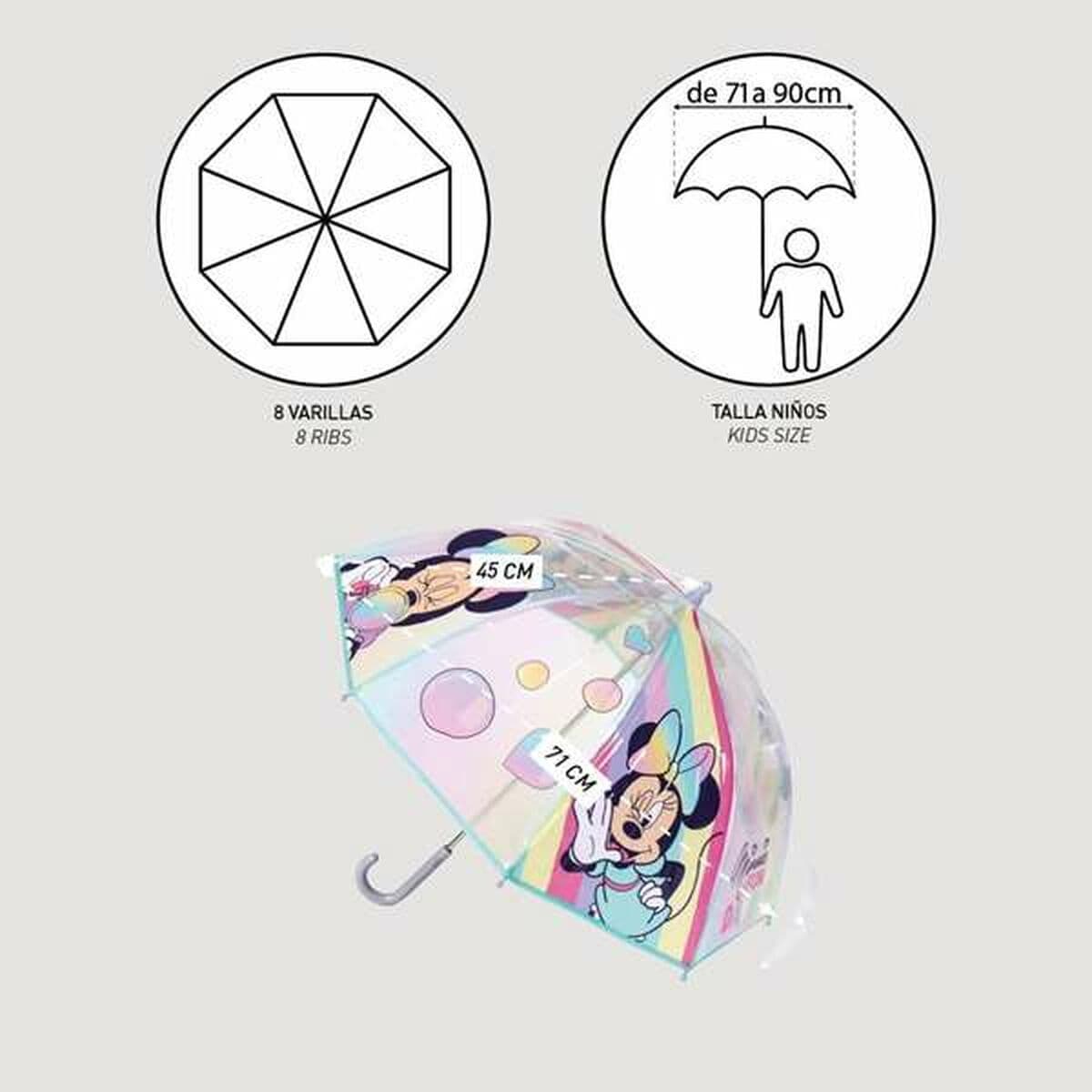 Lietussargs Minnie Mouse Ø 71 cm 45 cm