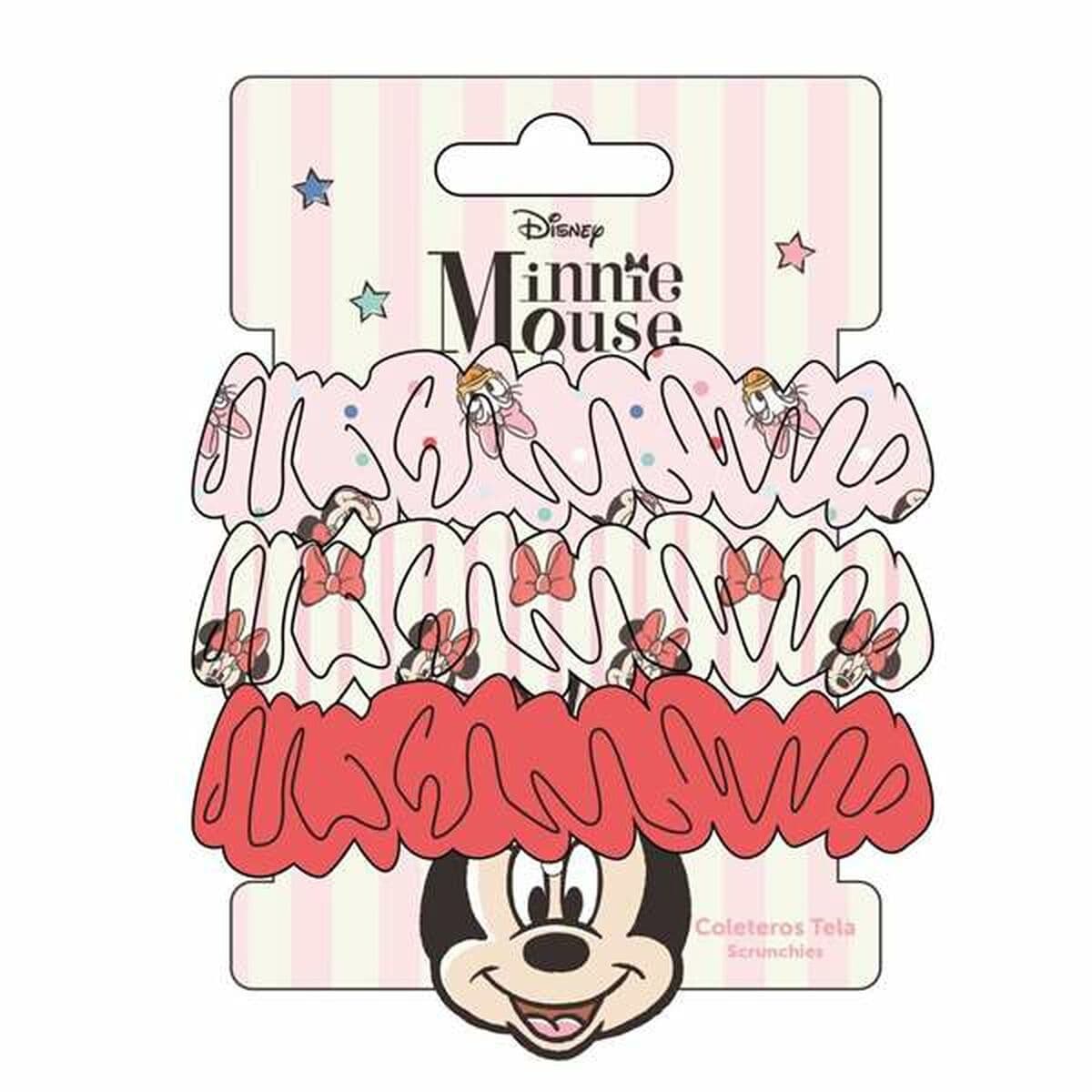Gomas de Pelo Minnie Mouse Rojo 3 Piezas