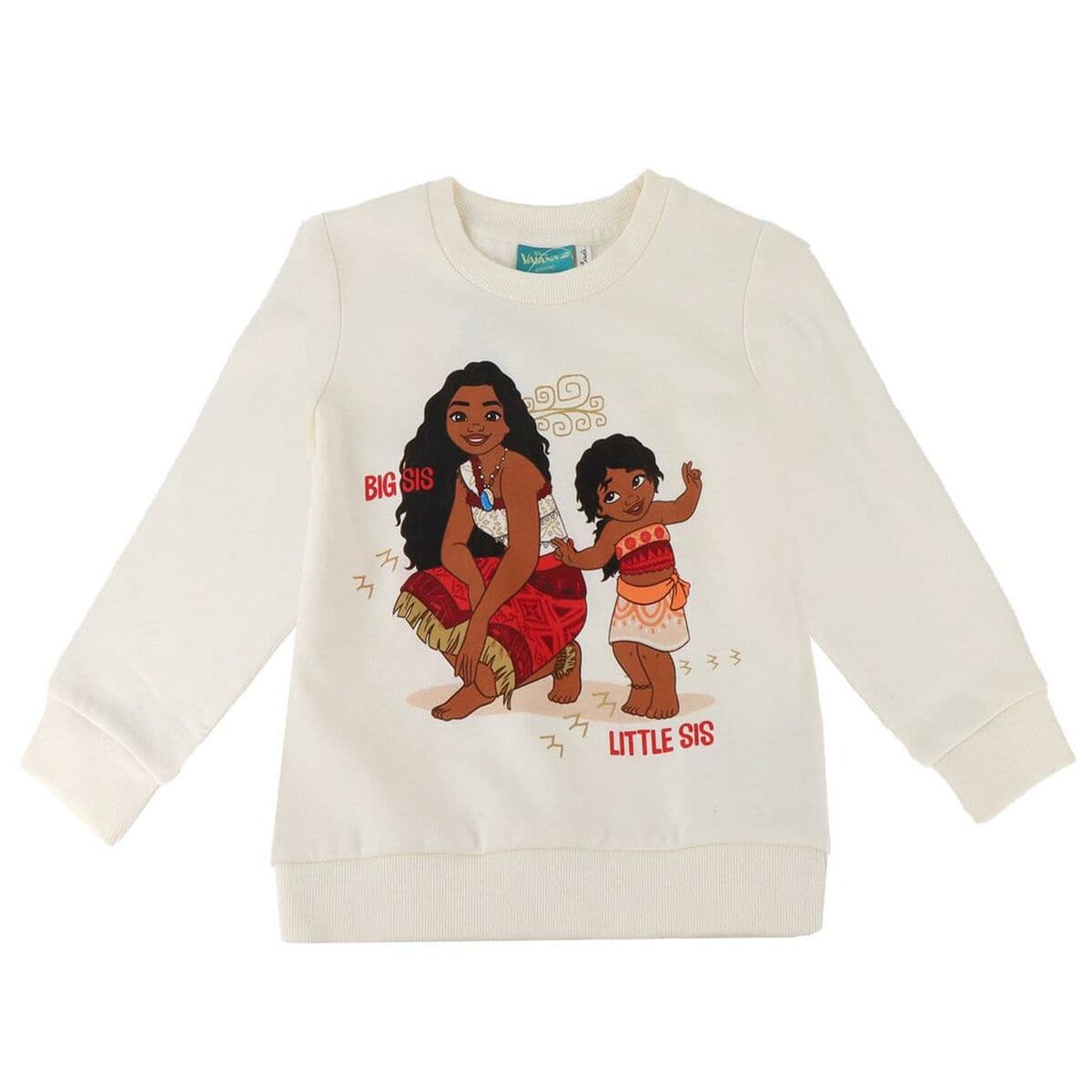 Sudadera con Capucha Niña Stitch Moana Beige