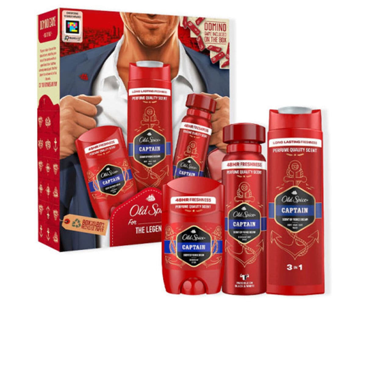 Set de Cuidado Personal para Hombre Old Spice OLD SPICE CAPTAIN 3 Piezas