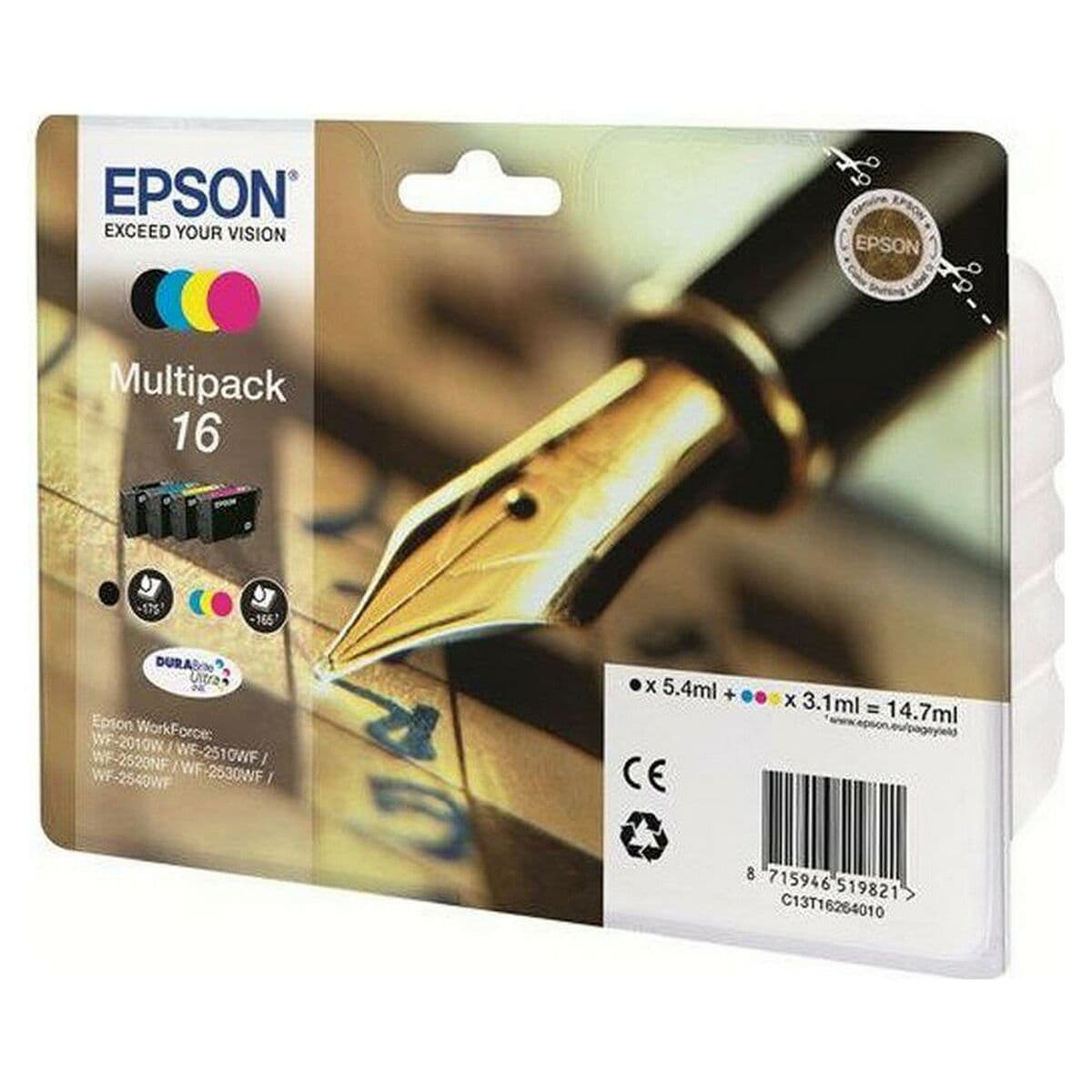 Cartouche d'encre originale Epson Multipack 16 Jaune Noir Cyan Magenta