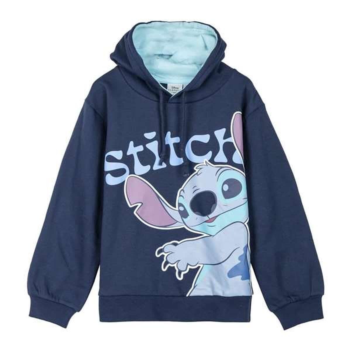 Sudadera con Capucha Niña Stitch Azul oscuro
