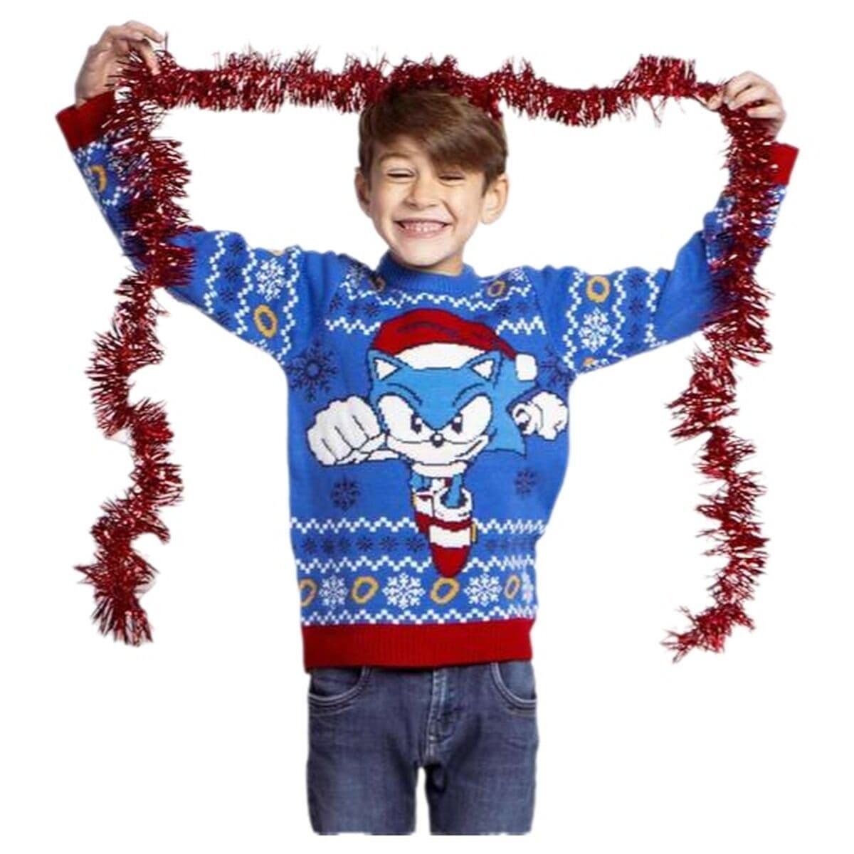 Pullover Sonic Blau Weihnachten 8 Jahre