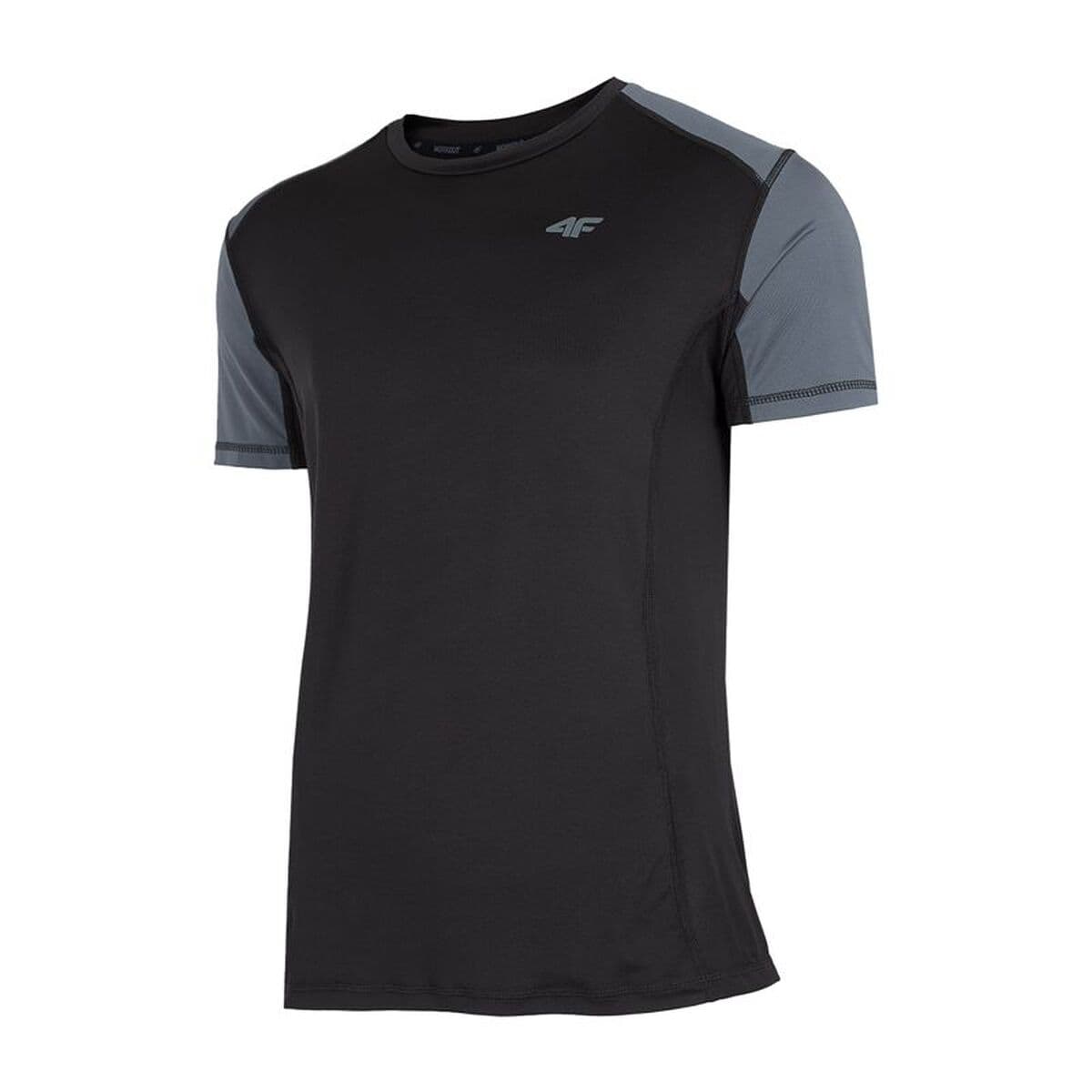 Herren Kurzarm-T-Shirt 4F Schwarz