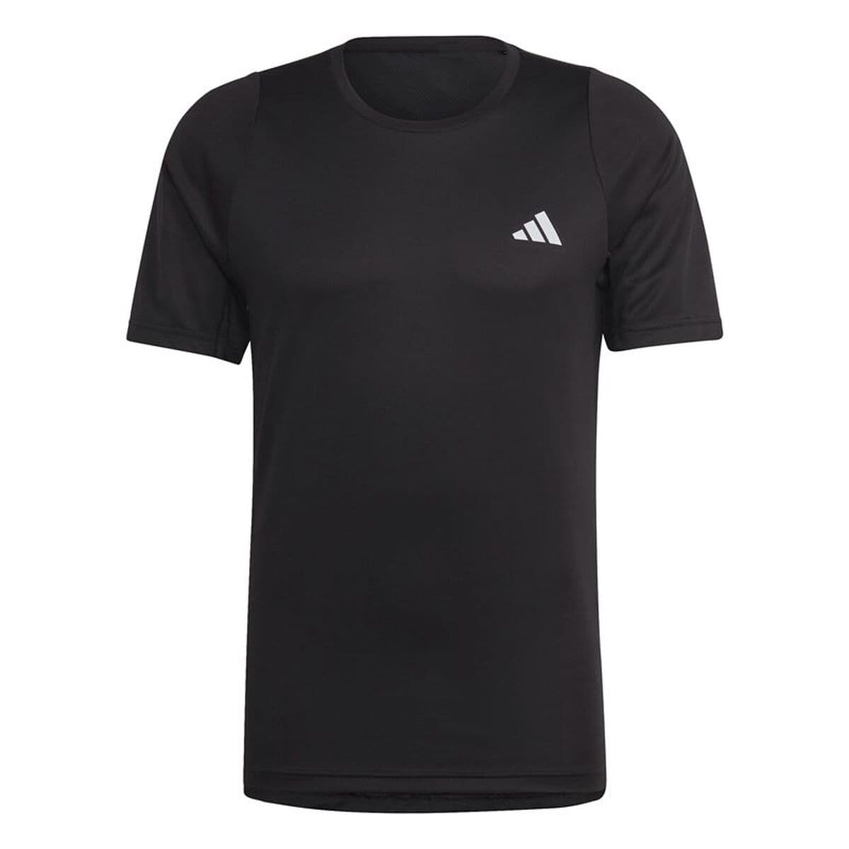 Herren Kurzarm-T-Shirt Adidas Run Icons 3S Schwarz