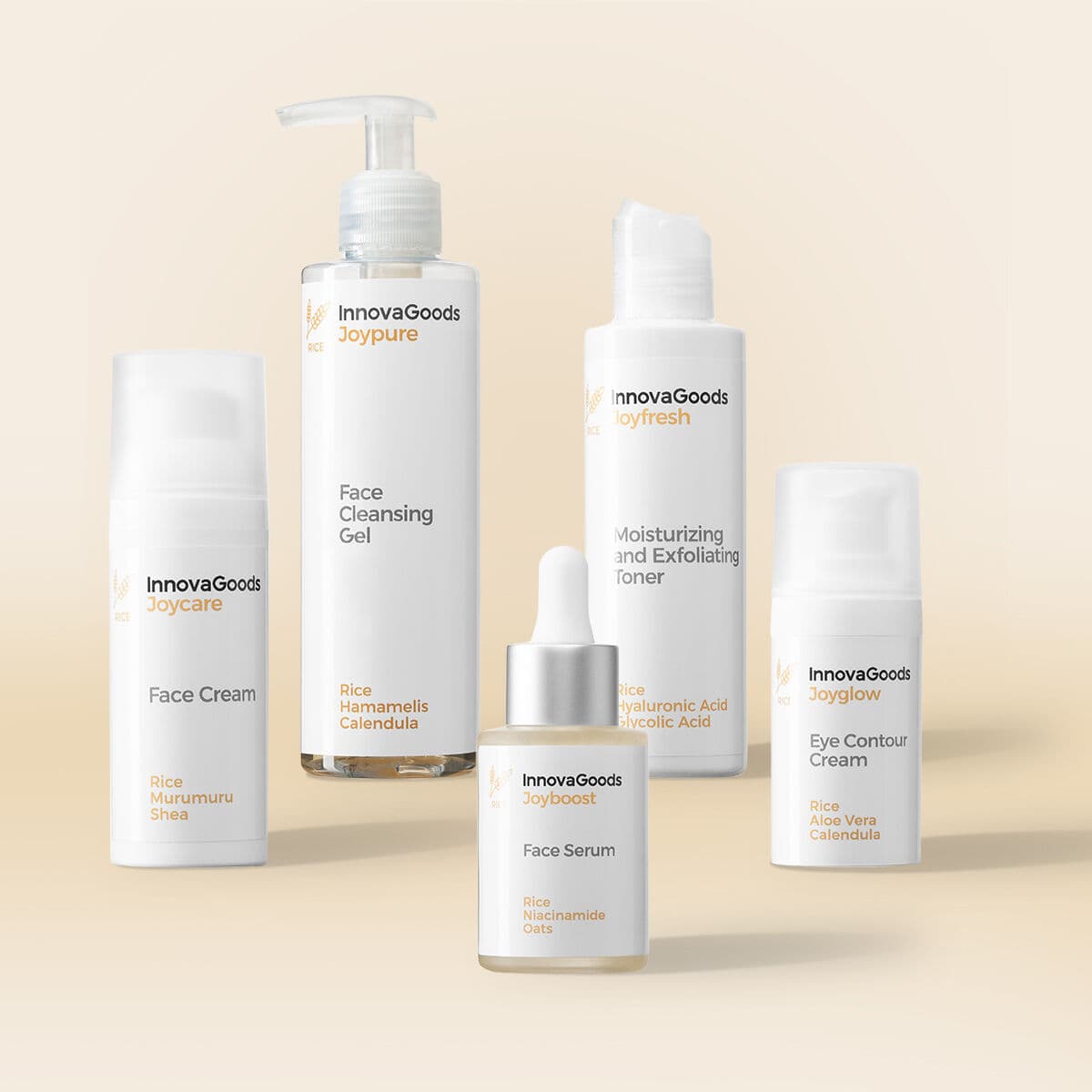 Pack de Rutina Facial Rice InnovaGoods